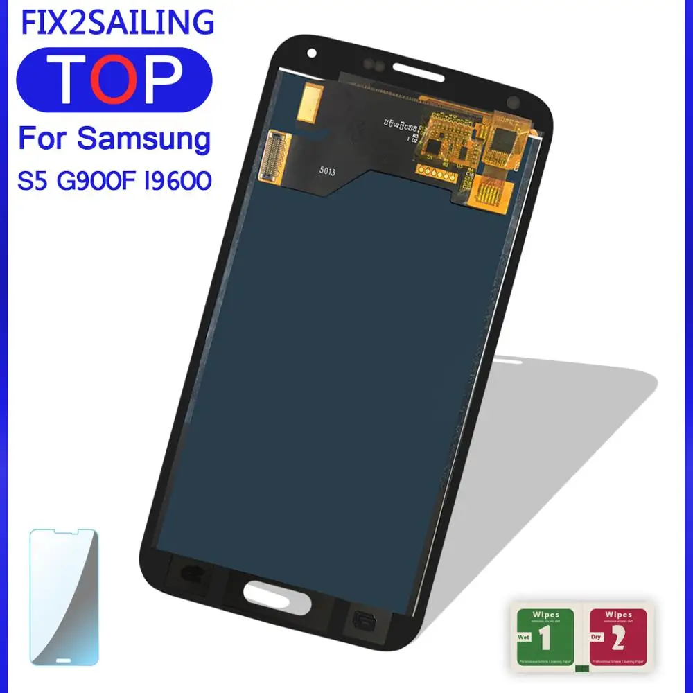 Дисплей S5 для samsung S5 lcd SM-G900 SM-G900F G900 I9600 ЖК-дисплей+ сенсорный экран дигитайзер с сенсорной стеклянной панелью в сборе