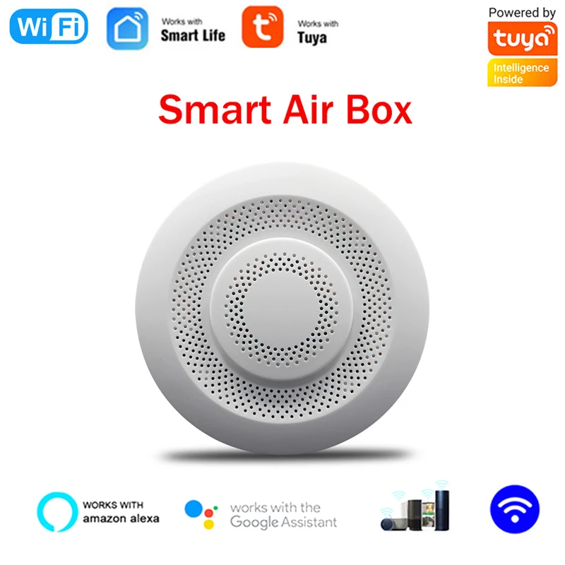 

AUBESS WiFi Smart Air Box Carbon Monoxide Detector Humidifier Air Purifier Smokehouse Combination Temperature Humidity Sensor