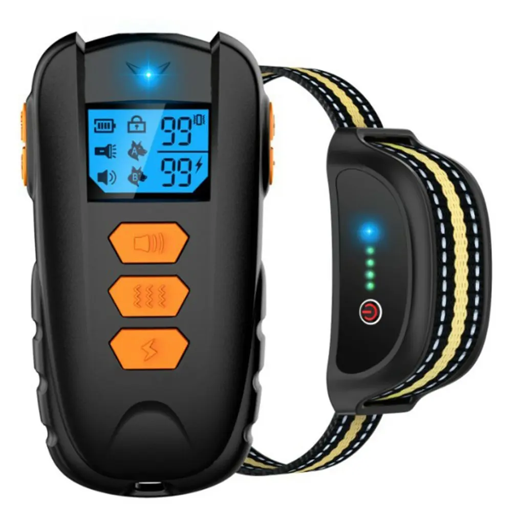 

Dog Training Collar Anti Bark Stop Shock USB Electric Pet Remote Control Waterproof Rechargeable For All Size Vibration Sound