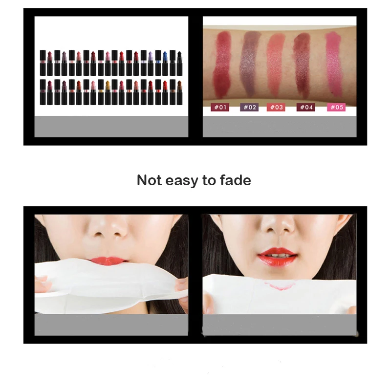 20 Цвета губная помада гриб Форма Макияж для губ матовый Водонепроницаемый