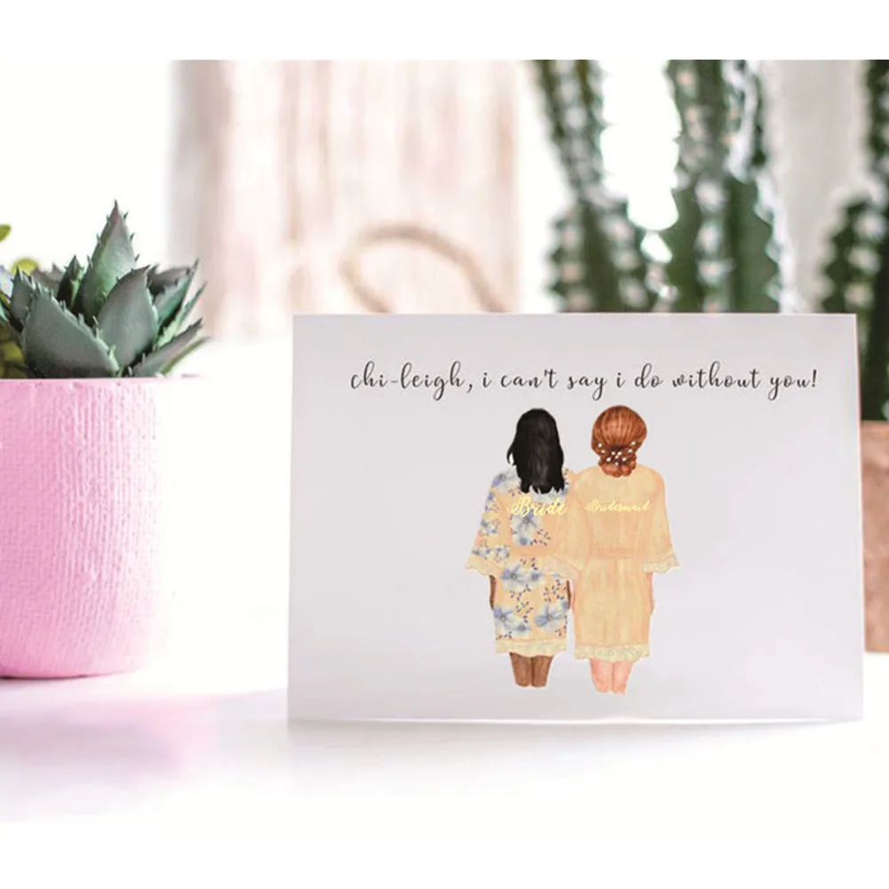 Индивидуальная карточка с предложением подружки невесты вы станете моей