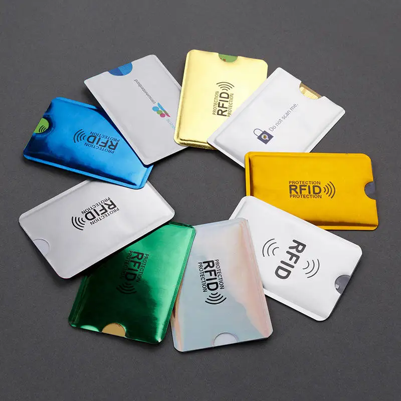 ПВХ прозрачная защита от кражи Rfid Блокировка Кредитная карта дебетовый рукав