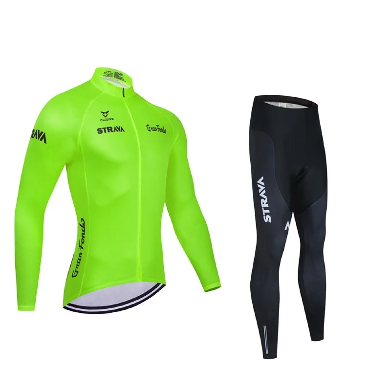 

2021 Summer Men's Long-sleeved Cycling Jersey Sunscreen Quick-drying Team Version Road Cycling Jersey Sets