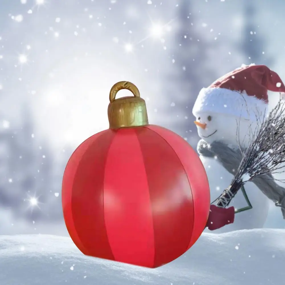 

Good Christmas Ornament Multi-purpose Lightweight Festive Ambience Hanging Ball Toy for Mall Inflatable Ball Toy