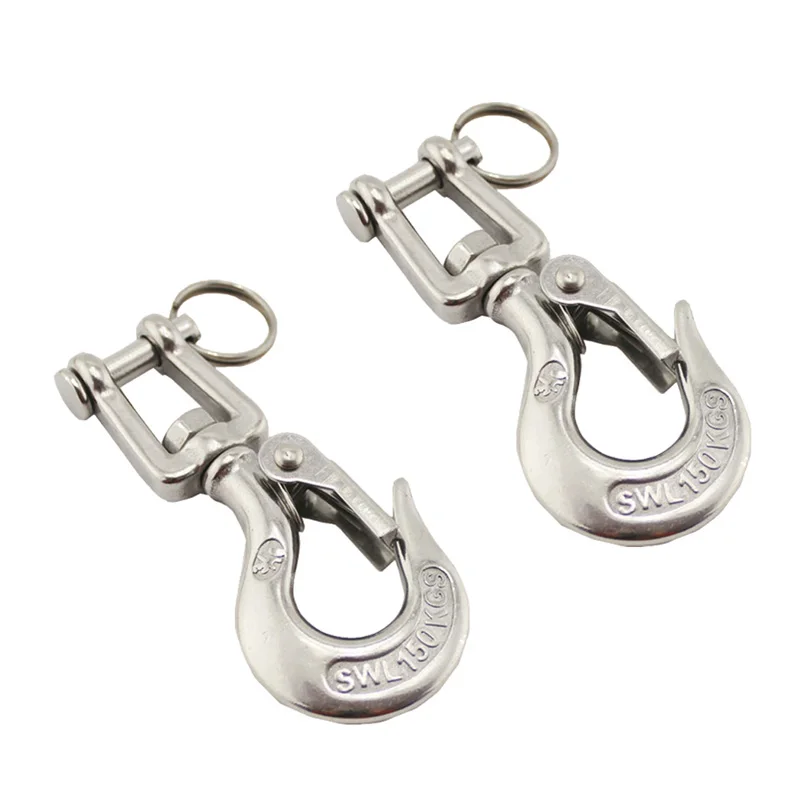 2 шт. вертлюжный рым подъемный крюк американского типа оснастки крючок с защелкой