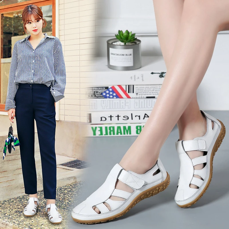 

2021 Summer Women Sandals Hollow Breathable Round Toe Casual Women's Sandals Soft Sole Comfortable Beach Shoes Sandalias Mujer