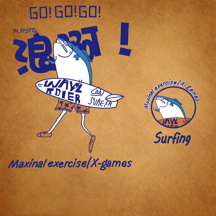 

1pcs Cartoon Skateboard Surfing Shark Animal Heat Transfer Clothing Sticker Fusible Vinyl Stripe Washable Iron On Patches