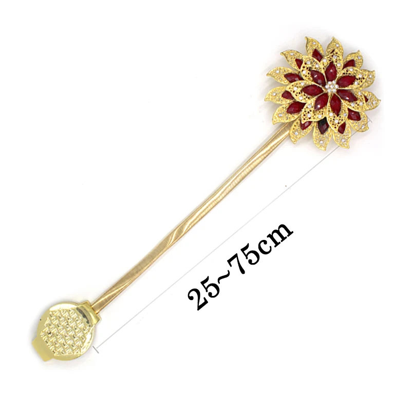 

1Pcs Crystal Curtain Tieback Elasticity Curtain Straps Metal Rhinestone Curtains Holder Clips Flower Shaped Curtain Accessories