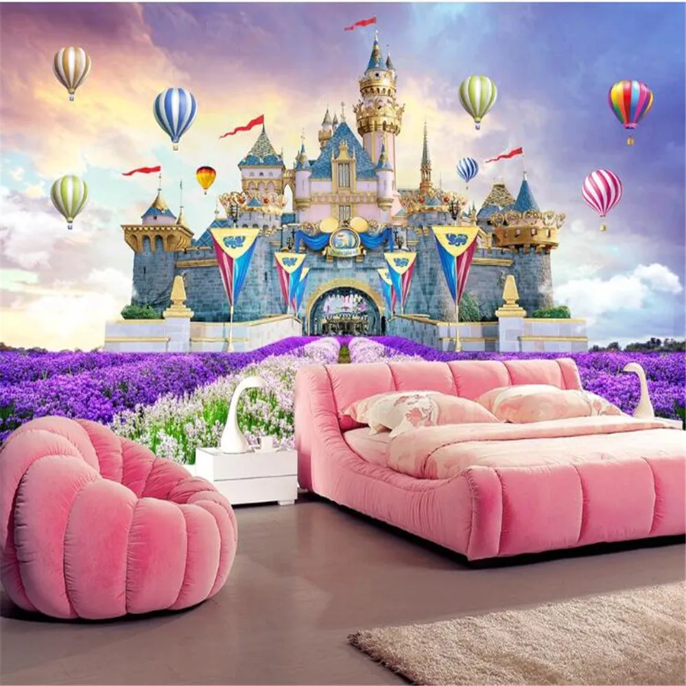 

Milofi Custom 3D wallpaper mural castle fairy tale park children's room 3D background wall decoration painting