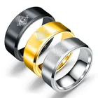 Черные Серебряные масонские кольца из нержавеющей стали для мужчин женщин мужчин ювелирные изделия обручальные Мужские t кольца для женщин мужчин Хэллоуин женские кольца