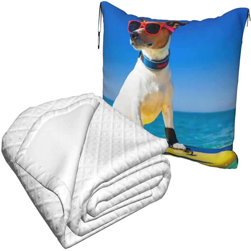 vender Surf Cão Viagem Travesseiro Cobertor Dois-em-um Mochila Cinta E Compacto Avião Saco Cintura Suporte 60x43 Polegadas