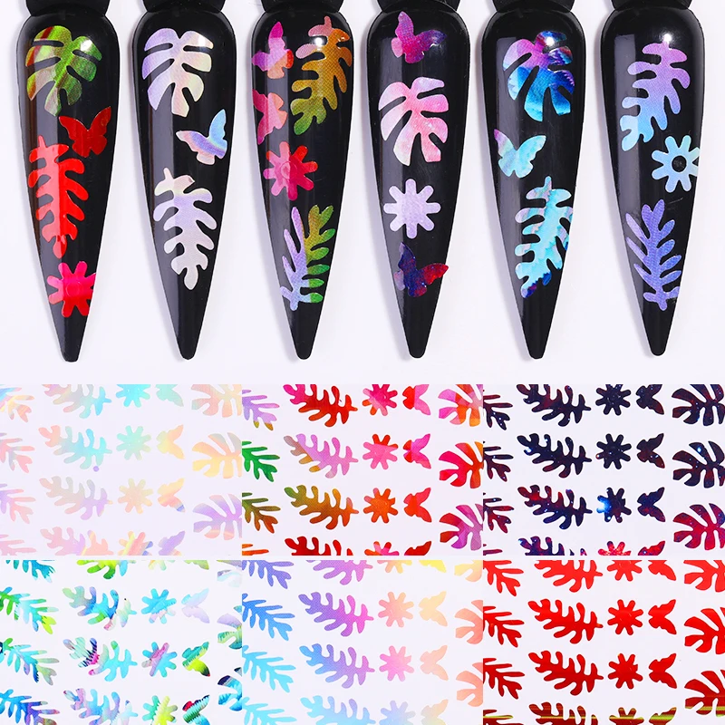 16 листов/Набор наклеек для ногтей цветные пчелы смешанные узоры 3D наклейки