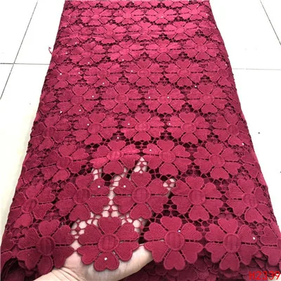 Tissu africain broderie coton нигерийский шнур кружевной ткани высокое качество Гипюр Вышивка Французская ткань кружево для вечернего платья - Цвет: As Picture