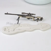 sniper rifle shape silicone cake mold 3d gun chocolate pastry biscuit epoxy resin mold diy kitchen baking jewelry molds fm2134