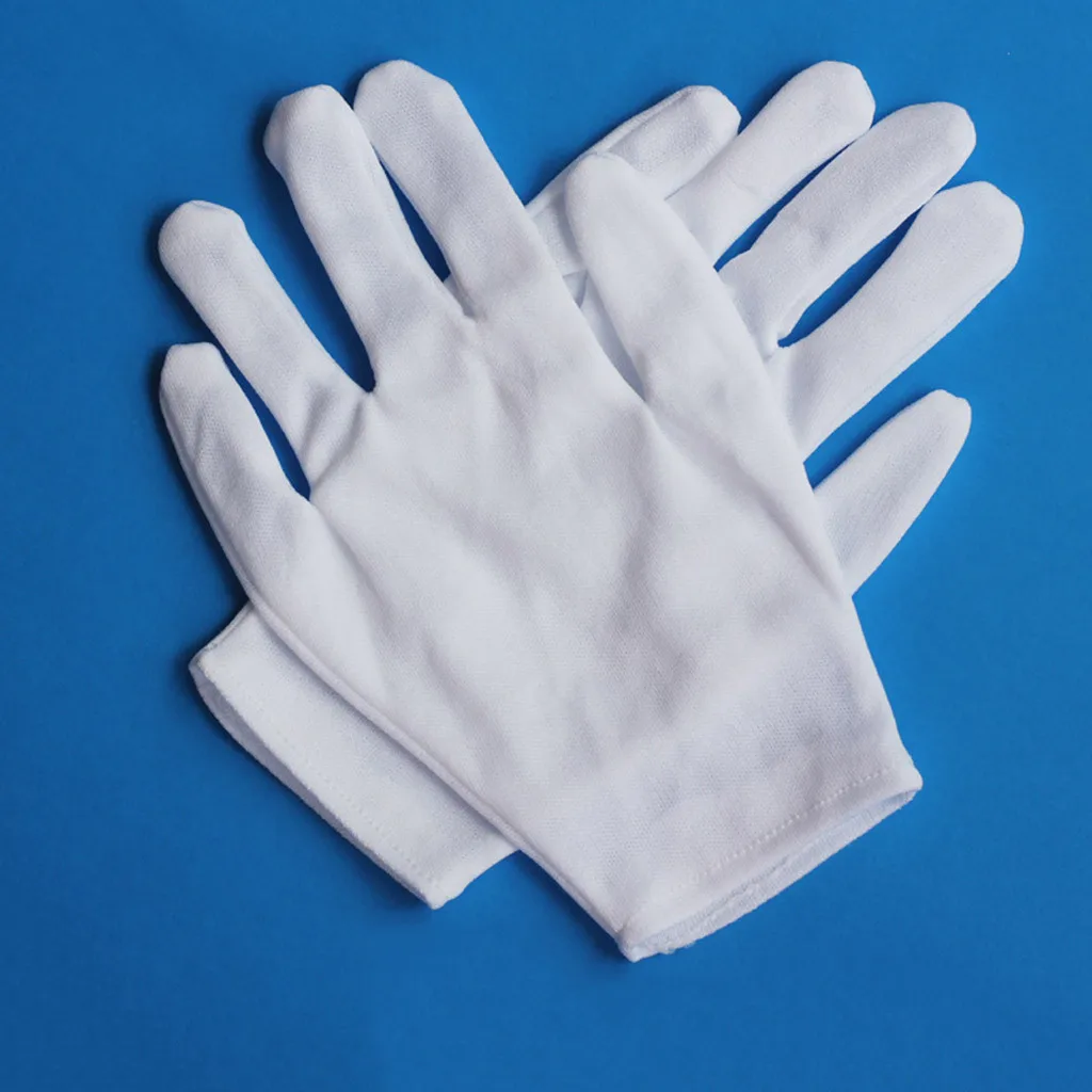 

24pc High Quality Functional Cotton gloves Khan Cloth Quality Disposable Gloves Durable Rituals Play White Gloves HOT Selling
