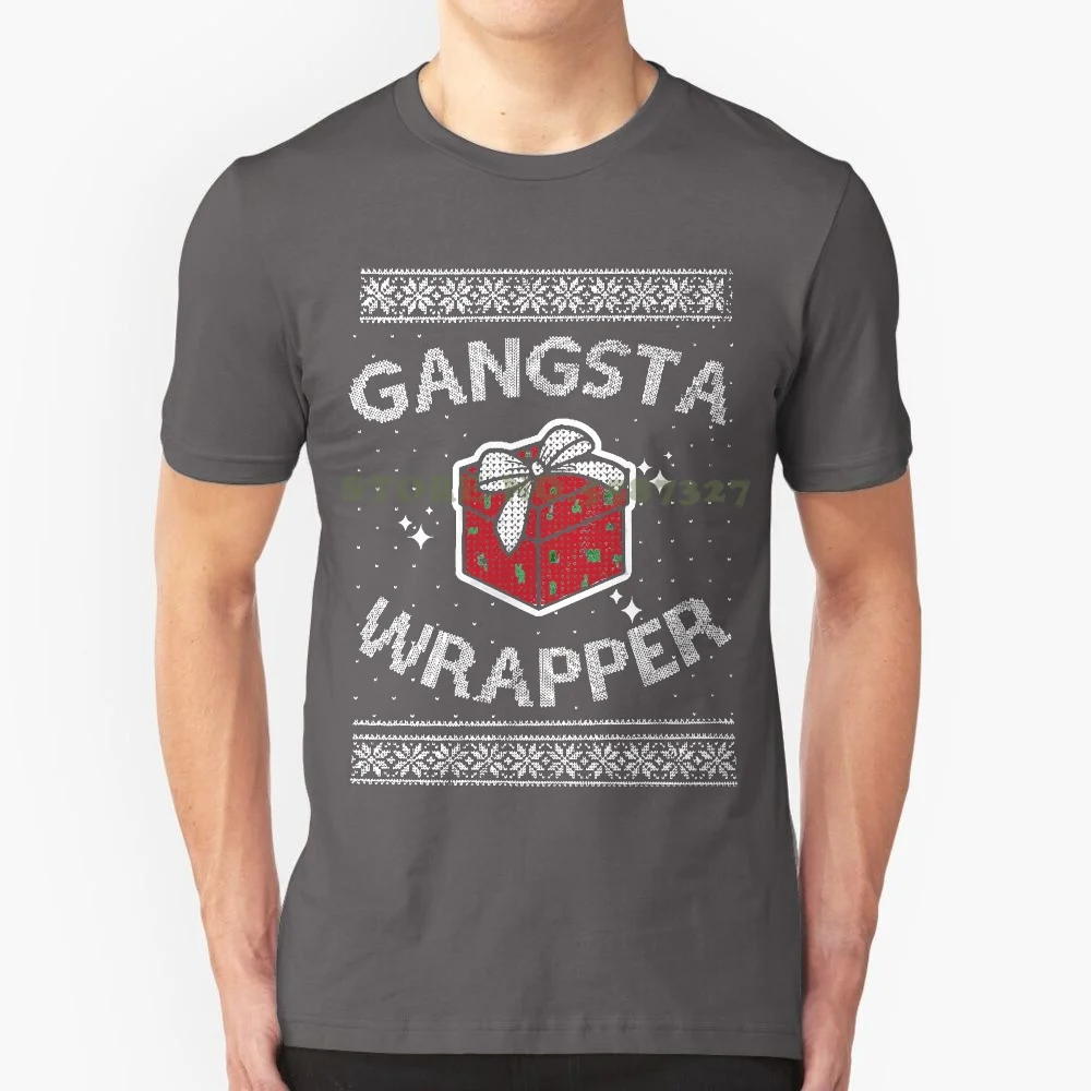 Gangsta Wrapper Ugly Christmas Sweater Funny T Shirt Men T Shirt Cheap Sale 100 % Cotton