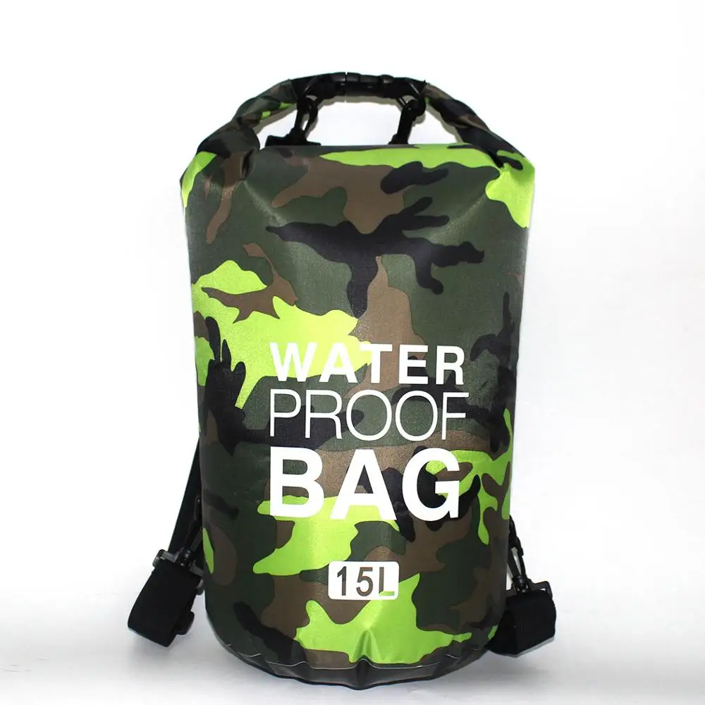 

Outdoor Bag Camouflage Portable Rafting Diving Dry Bag Sack PVC Waterproof Folding Swimming Storage Bag for River Trekking