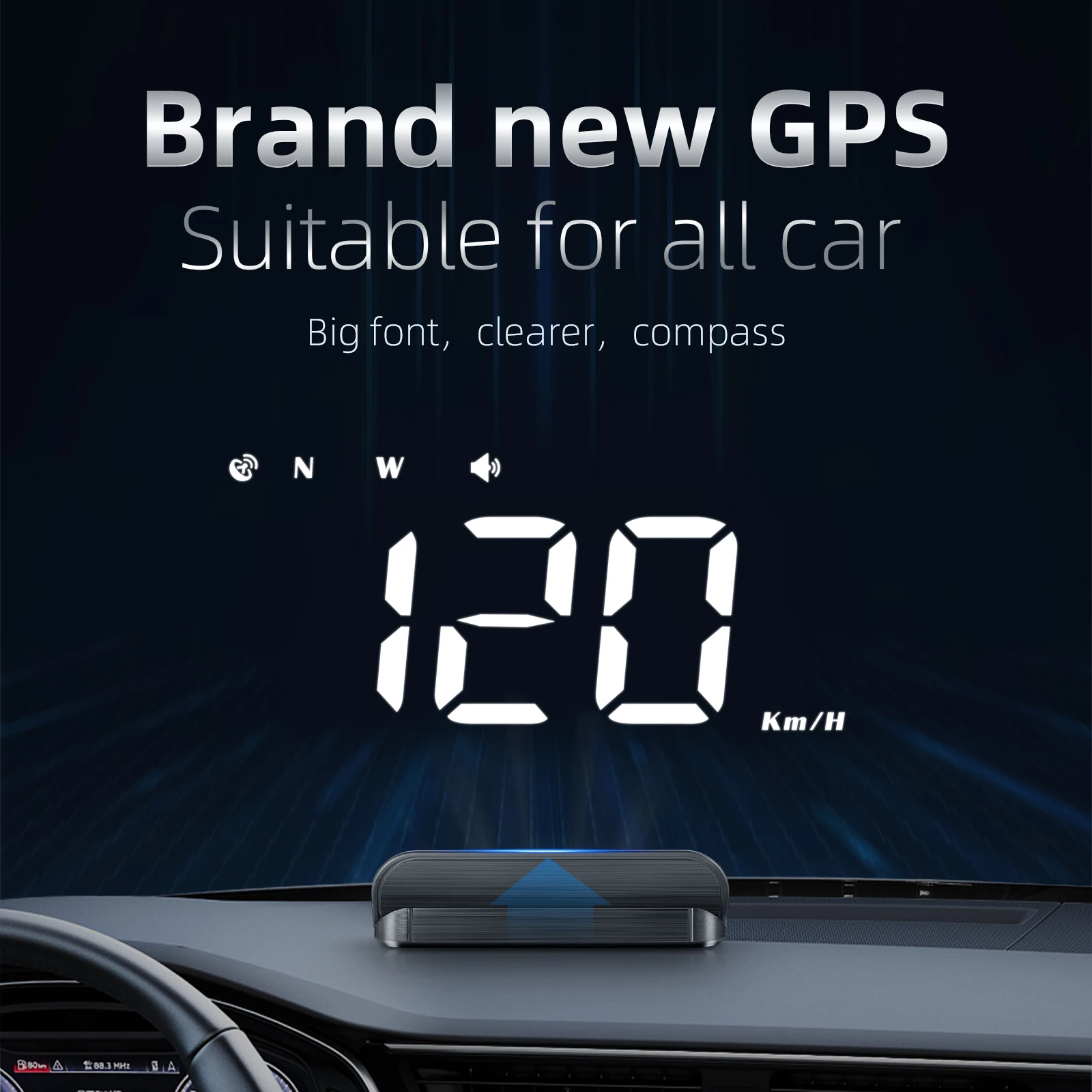 Автомобильный датчик HUD GPS прибор для измерения скорости всех автомобилей