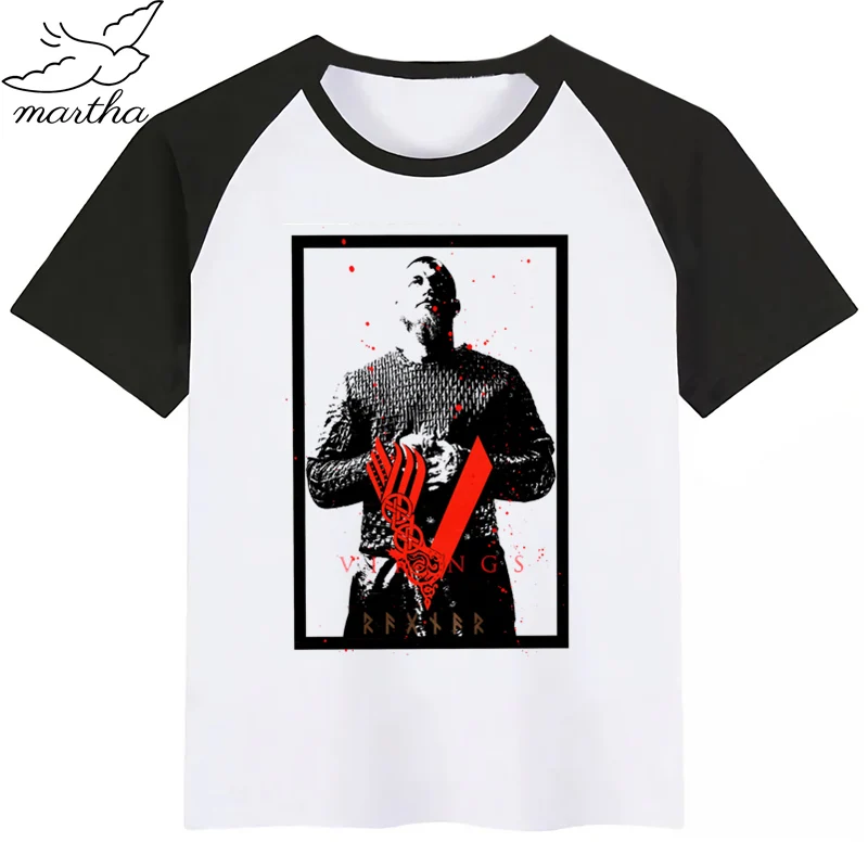 Футболка для маленьких мальчиков и девочек с изображением викингов детский топ