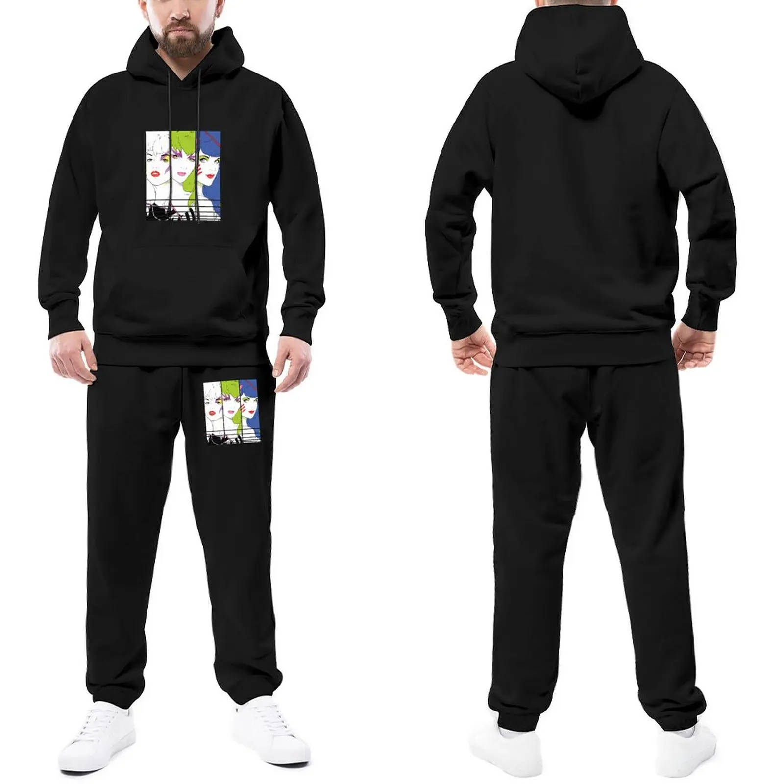 

Jem Mens Tracksuit Set Our Songs Are Better Without Saxophone Gym Sweatsuits Male Sweatpants And Hoodie Set Hip Hop