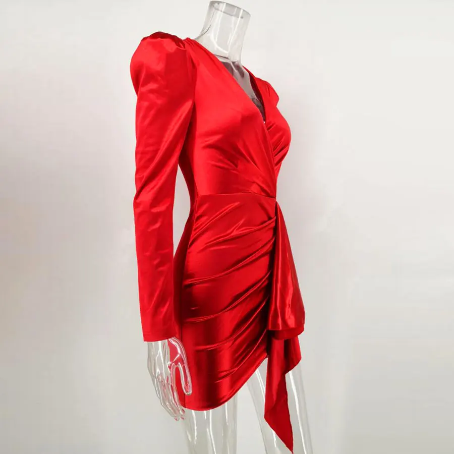 Сексуальное мини Бандажное платье элегантные женские вечерние красные короткие