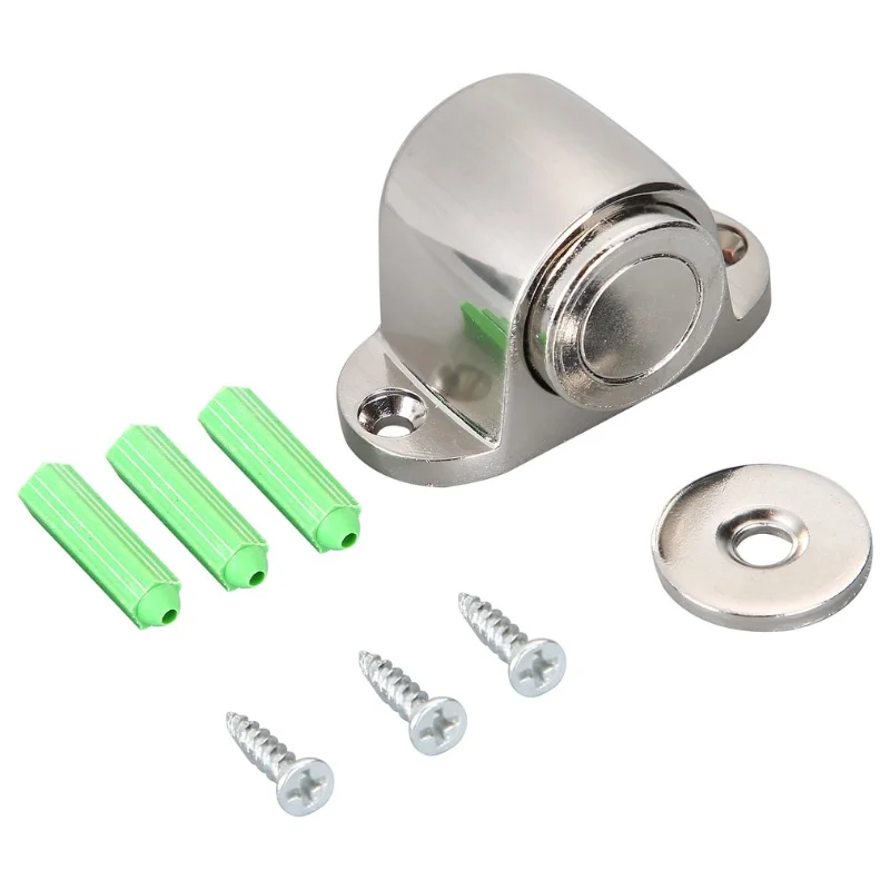 

Stainless Steel Strong Magnetic Door Stopper Suction Gate Supporting Hardware Powerful Mini Door Stop with Catch Screw Mount