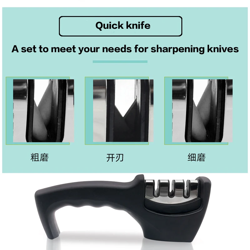 

new 3 Stages Knife Sharpener Professional 1pcs/set Dedicated Sharpening sharpener Tungsten steel ceramics Sharpener accessories
