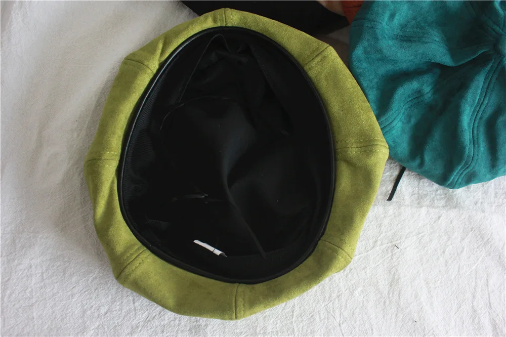 Новый замшевый берет в стиле Ins для осени и зимы женская теплая шляпа газетчика во