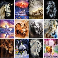 5d diy diamond painting steed horse embroidery full square round drill rhinestone cross stitch kits animal mosaic pictures decor