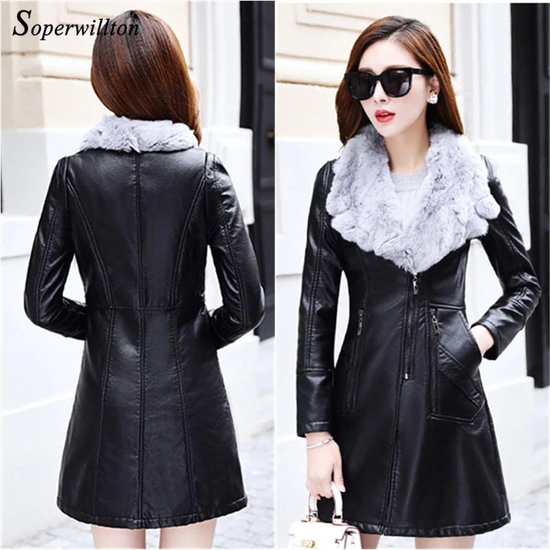 Кожаная женская куртка замшевое пальто для женщин 2019 зимнее из искусственной