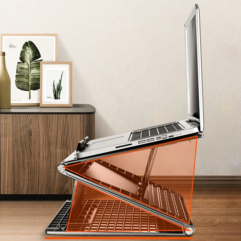 

NUOXI Portable Laptop Stand Foldable Multi-Angle Adjustable Notebook Stand Laptop Holder Computer Cooling Bracket