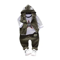 spring autumn children baby casual hooded vest pants 3pcssets infant sports clothes outfit toddler suits boys kids tracksuits