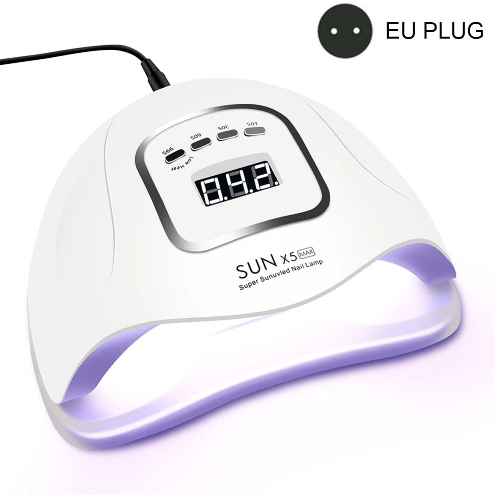 SUN X5 MAX EU Plug 80 Вт Светодиодный светильник для ногтей Сушилка для ногтей Двойные руки 45 шт. Светодиодный УФ- лампа для отверждения УФ- гель для ногтей с датчиком движения маникюрный салонный инструмент - Цвет: SUN X5 MAX EU Plug