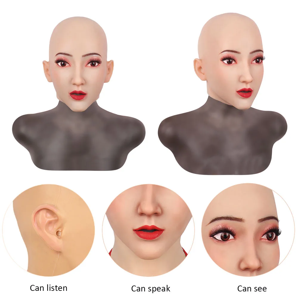 Мягкая здоровая силиконовая Кристин фальшивая маска искусственная с