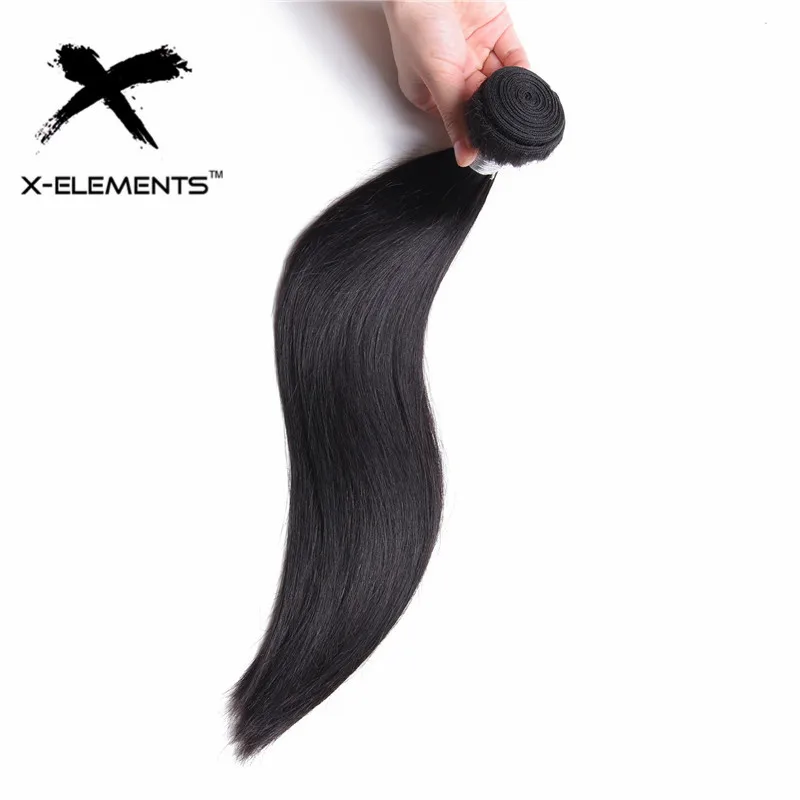 Прямые бразильские пучки человеческих волос с закрытием Remy 8 26 &quotнатуральный