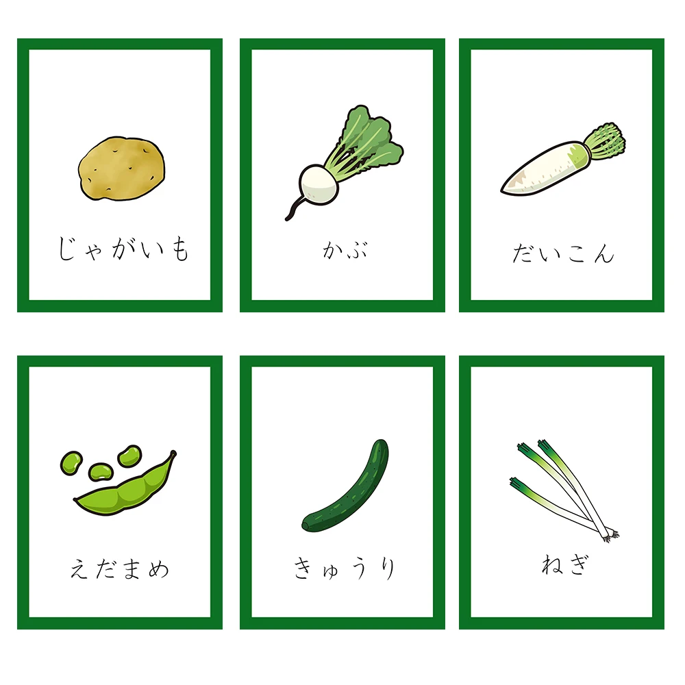 Детские Монтессори Обучающие японские флеш карты для овощей алфавит