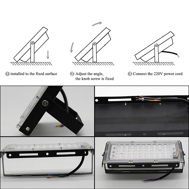 Уличный светодиодный прожектор водонепроницаемый светильник полного спектра