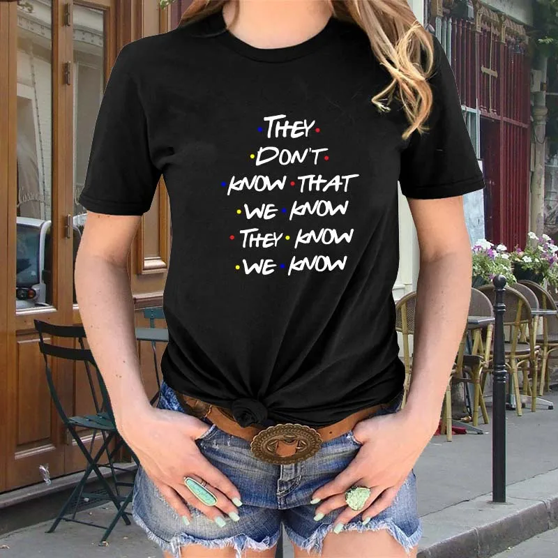 Футболка с готическим рисунком Friends Tee Harajuku женская футболка с буквенным принтом с коротким рукавом и круглым вырезом Женские топы