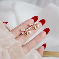 ydl heart earring charm pearl earrings romantic luxury exquisite jewelry summer daily shine stateme accessories earrings gift