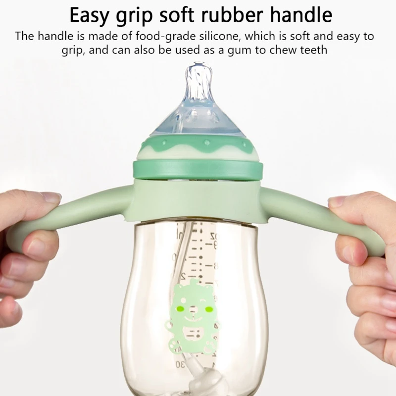

220ML/280ML Baby Bottle Newborn Cartoon Wide Caliber Anti-flatulence Bottle With Handle BPA Free Kids Water Bottles Training Cup