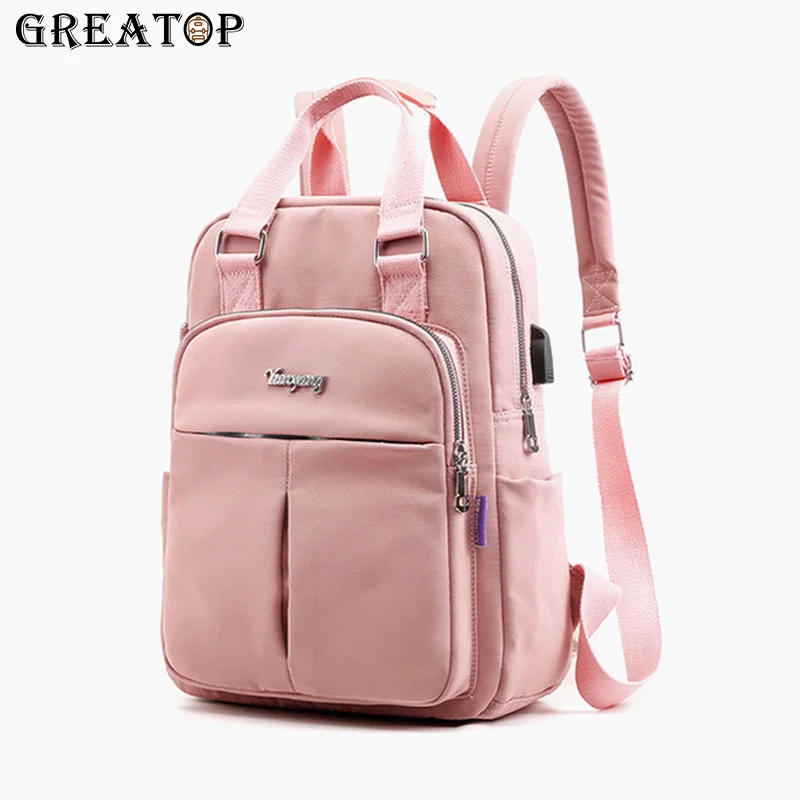 "Рюкзак для девочек GREATOP, школьный, с USB-разъемом для зарядки, 2021"