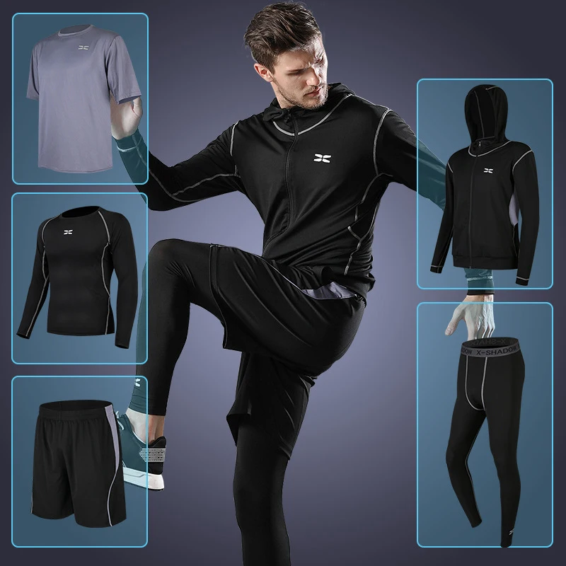 Комплект спортивной одежды мужской из 5 предметов джоггеры тренировочные