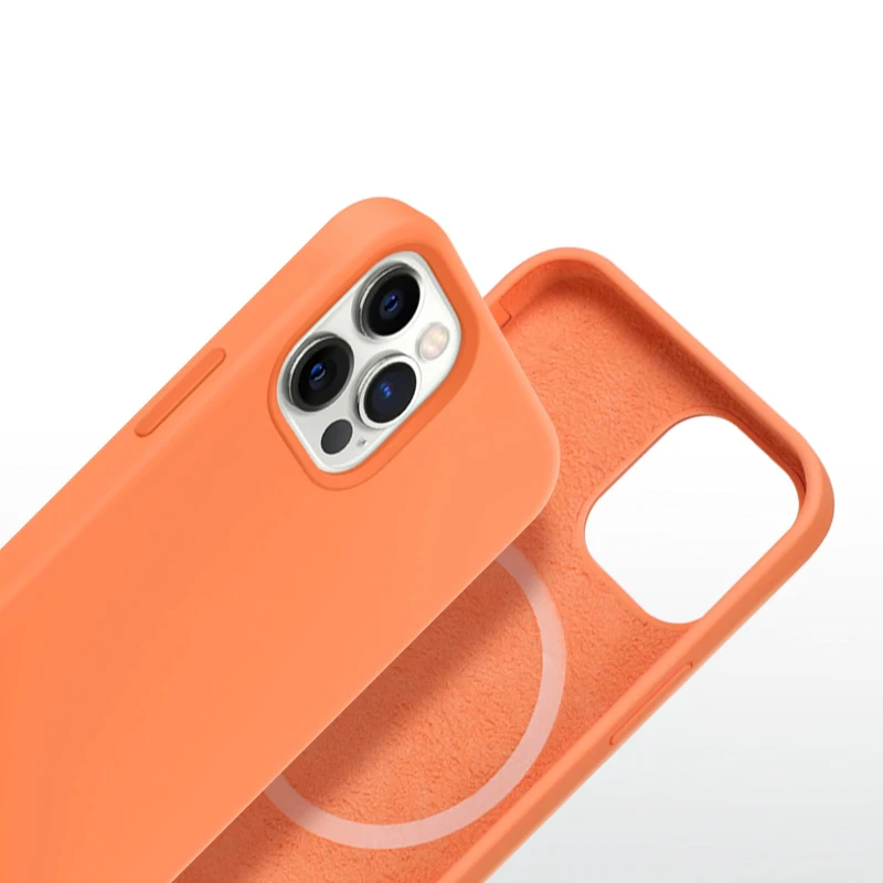 magnetic case for iphone 12 pro liquid silicone cover for iphone 12 promax mini cases soft silicon protection magnet absorbption free global shipping