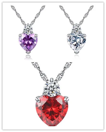 Новинка 2021 подвеска в форме сердца модное циркониевое ожерелье со стразами от