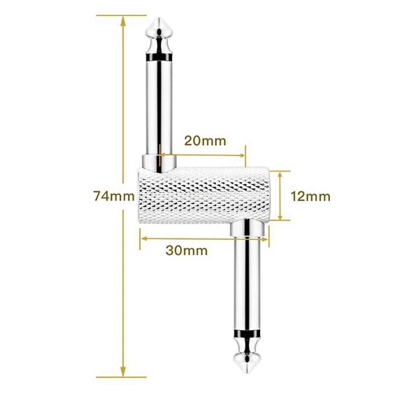 

6.35 Adapter Plug Pedal Coupler Sz Type Connector & 6.35 Plug Electric Guitar Pedal Adapter Type Z