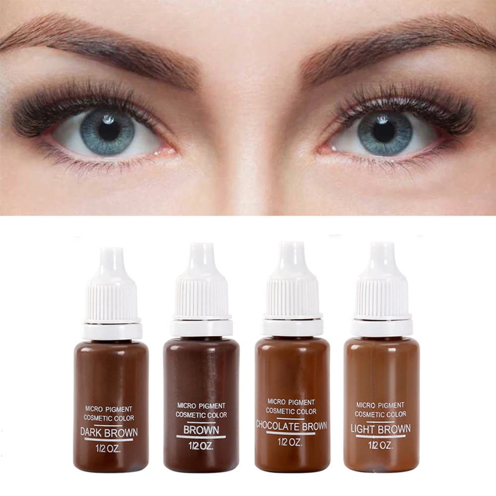 4 цвета черный Перманентный макияж микродержатель чернила для татуировки