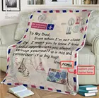 Фланелевое покрывало для дивана с надписью To Dadдочь