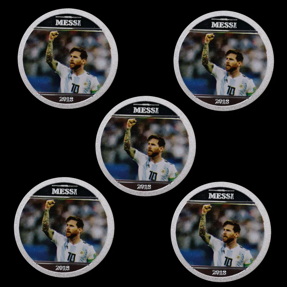 Европейский футбольный мяч № 10 медальон Месси серебряная монета La Liga Реал Мадрид