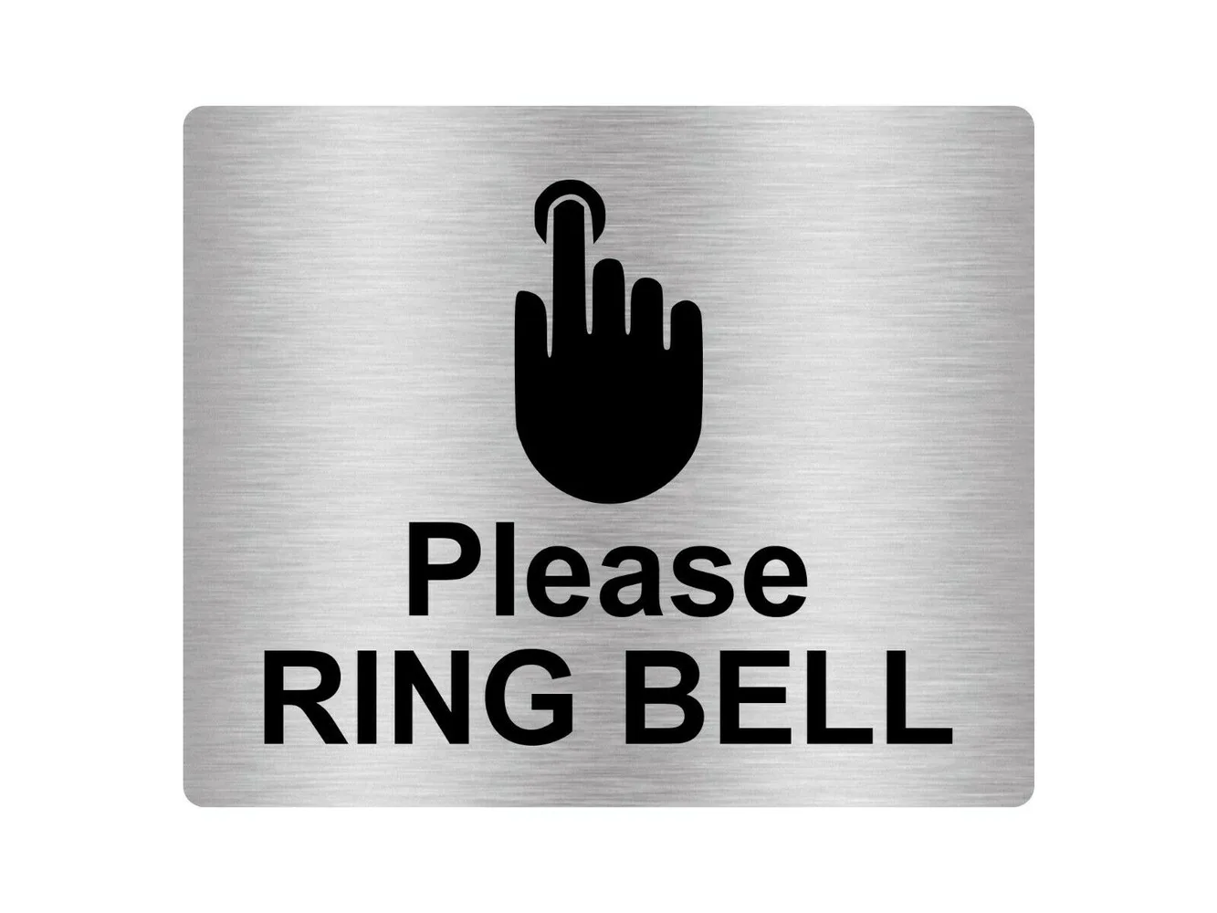 

Please Ring Bell Aluminum-plastic Composite Board Sign Adhesive Sticker Notice - SILVER / GOLD / BLACK