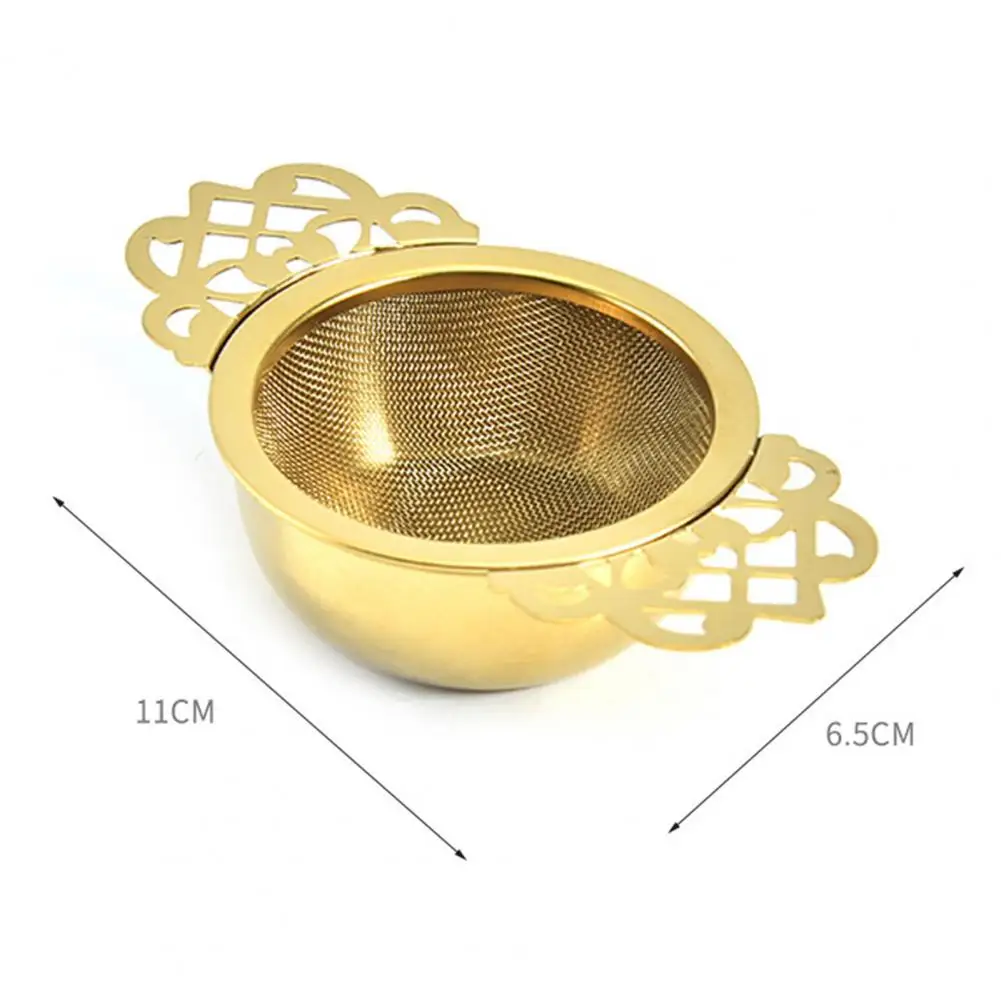 

Tea Infuser Anti-rust Convenient 304 Stainless Steel Double Winged Handles Loose Leaf Tea Strainers for Home
